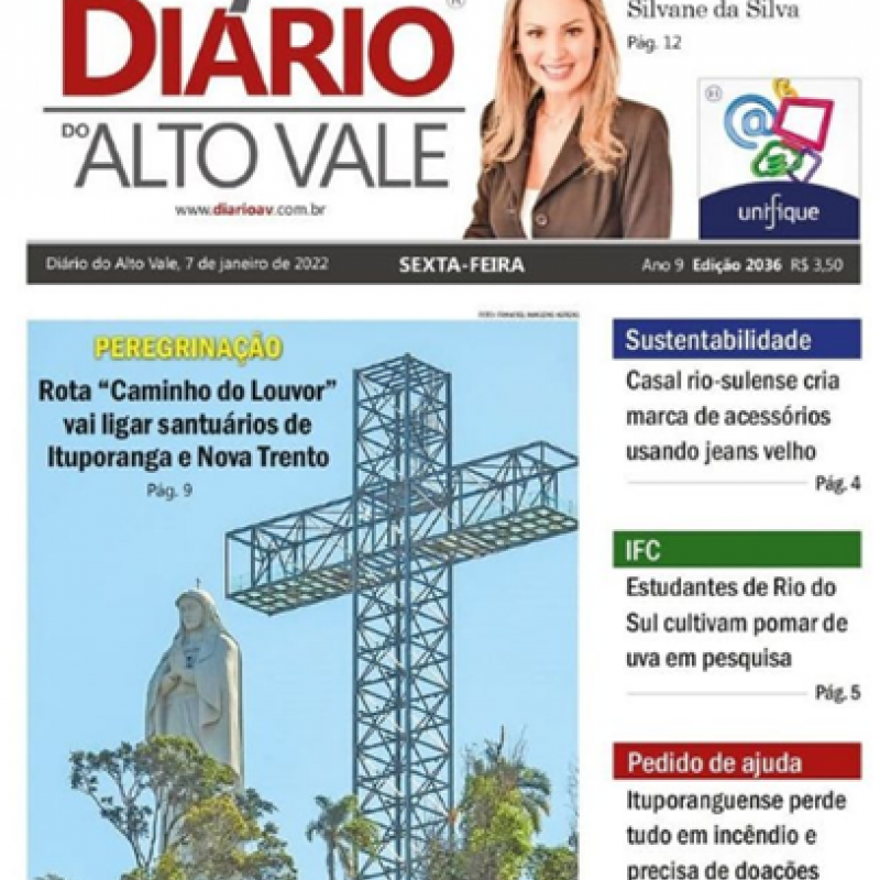 Alto Vale vai ganhar rota de peregrinação Caminho do Louvor