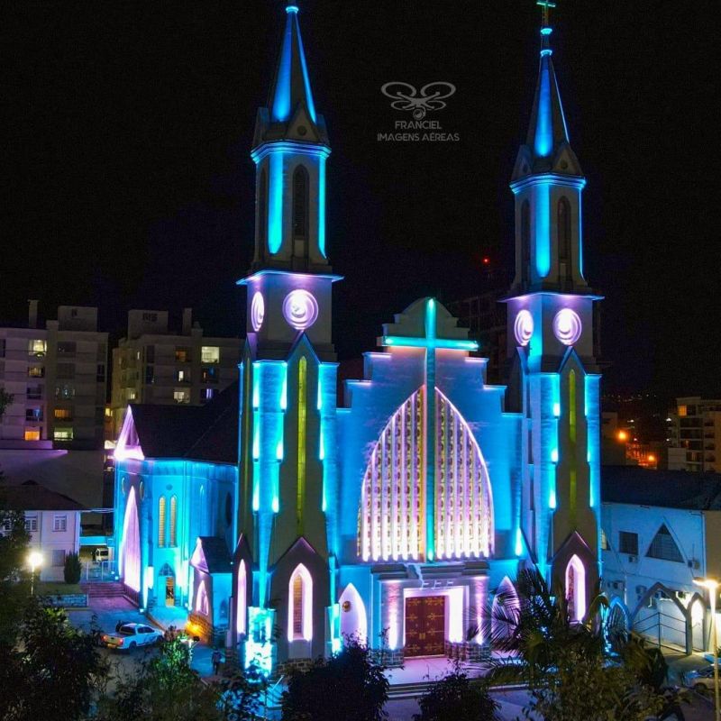 Igreja Matriz Santo Estevão em Ituporanga inaugura hoje sua nova iluminação