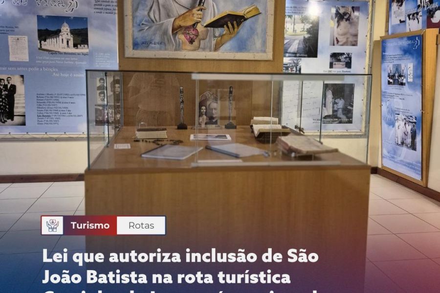 Lei que autoriza inclusão de São João Batista na rota turística Caminho do Louvor é sancionada