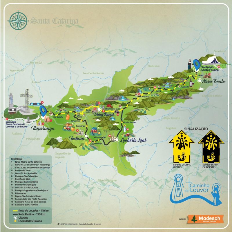 Mapa do Caminho do Louvor